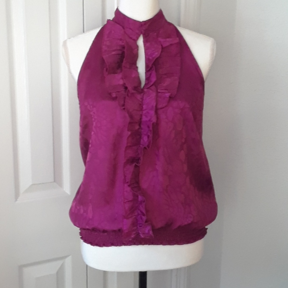 Iz Byer Sleeveless Purple Blouse